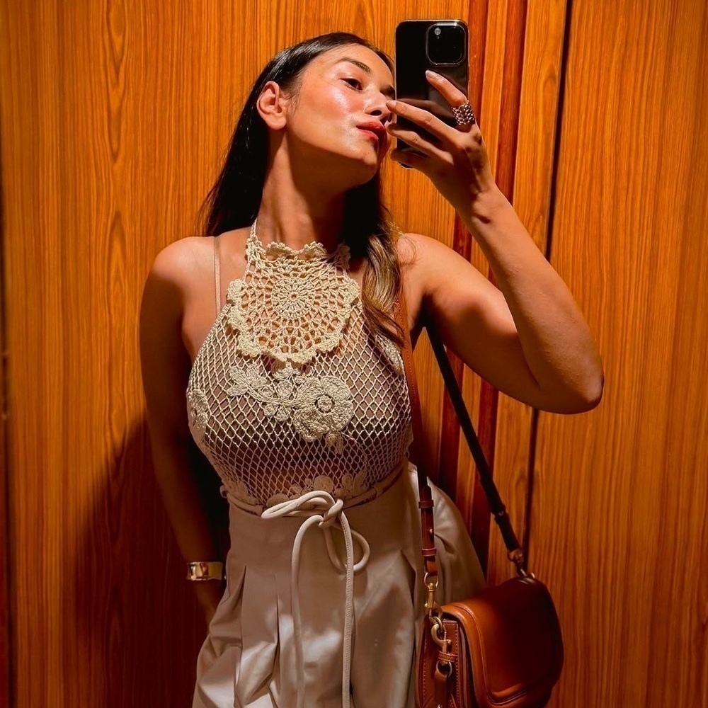 Zara Crochet Halter Top 1014337